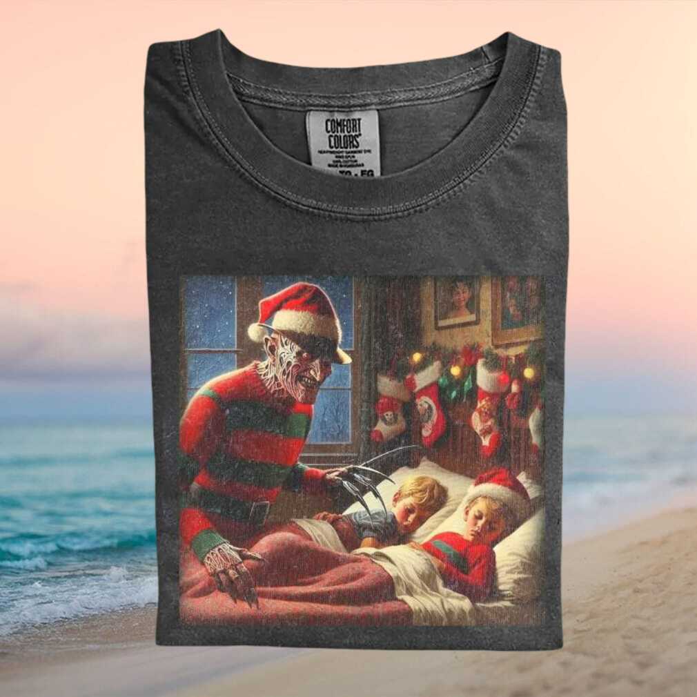 Freddy Krueger Nightmare Christmas Eve Bedtime Horror Movie T Shirt - Limotees LLC
