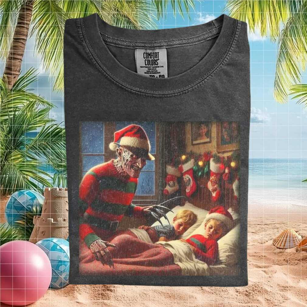 Freddy Krueger Nightmare Christmas Eve Bedtime Horror Movie T Shirt - Limotees LLC