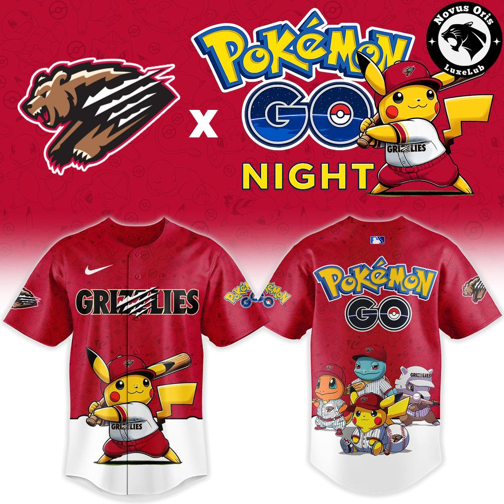 Fresno Grizzlies x Pokemon GO Night 2026 Limited Edition Baseball Jersey