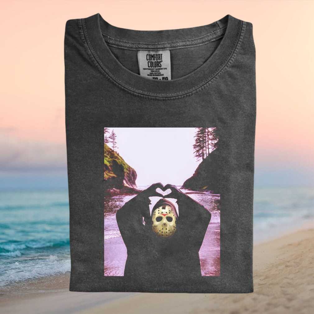 Friday The 13th Jason Voorhees Heart Hands Scary Movie T Shirt - Limotees LLC