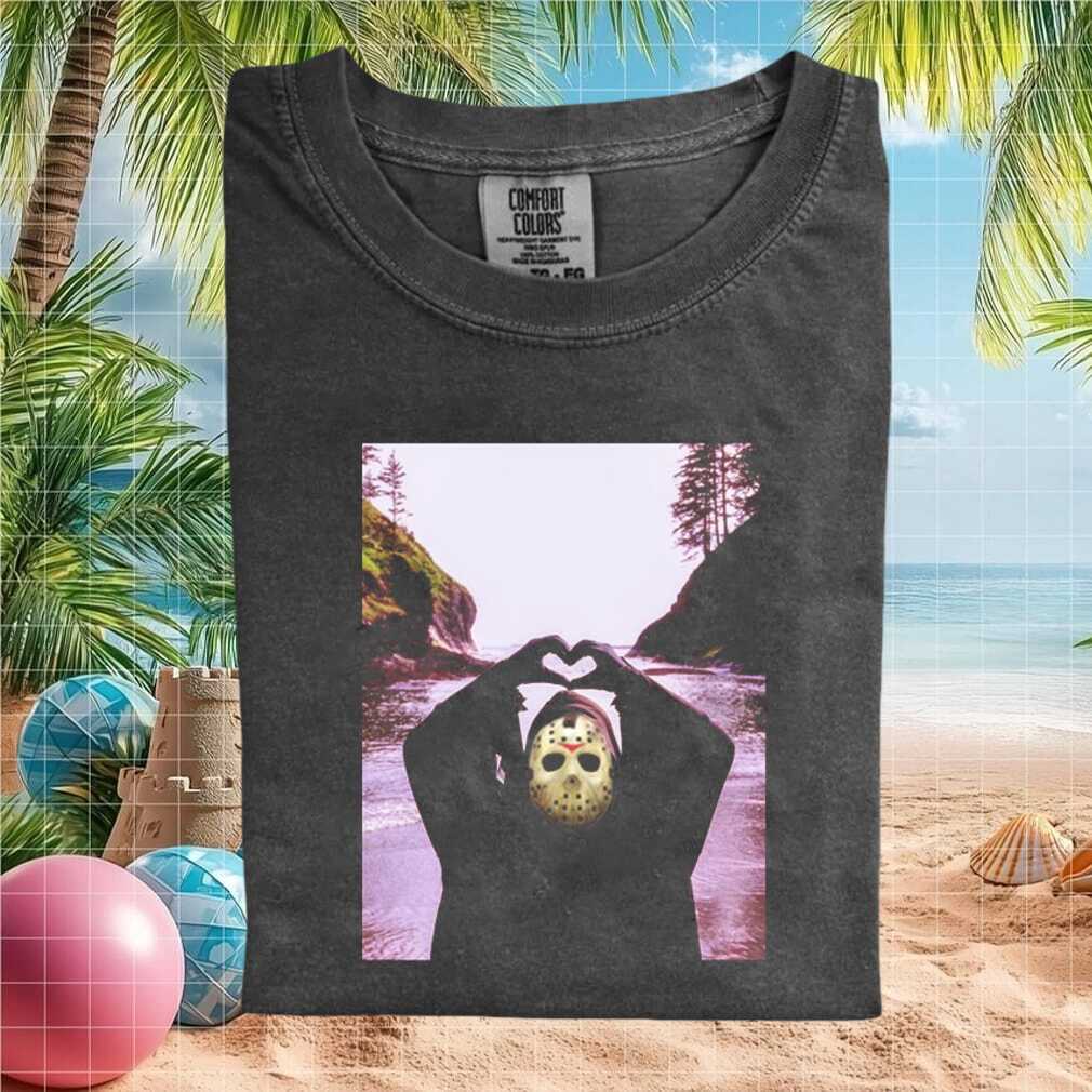 Friday The 13th Jason Voorhees Heart Hands Scary Movie T Shirt - Limotees LLC