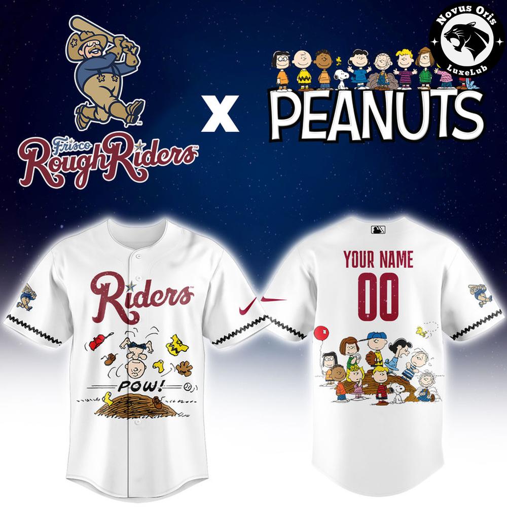Frisco RoughRiders x Peanuts Night Limited Edition Baseball Jersey