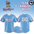 Frisco RoughRiders x Texas Rangers Night Baseball Jersey - Powder Blue Theme Shirt