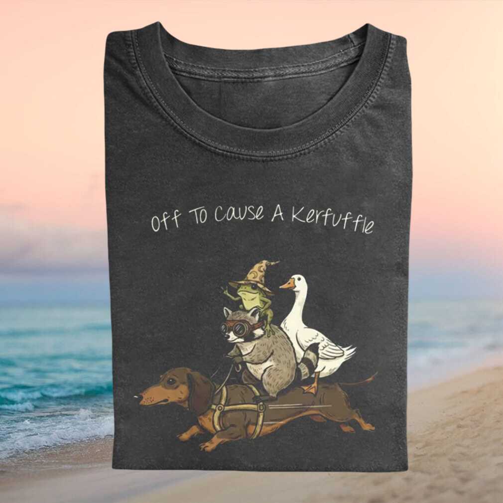 Frog Raccoon Duck Kerfuffle Funny Animal Road Trip Graphic Comfort Colors T Shirt - Limotees LLC