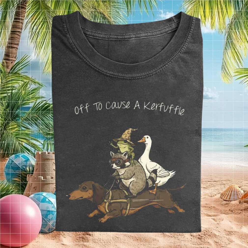 Frog Raccoon Duck Kerfuffle Funny Animal Road Trip Graphic Comfort Colors T Shirt - Limotees LLC