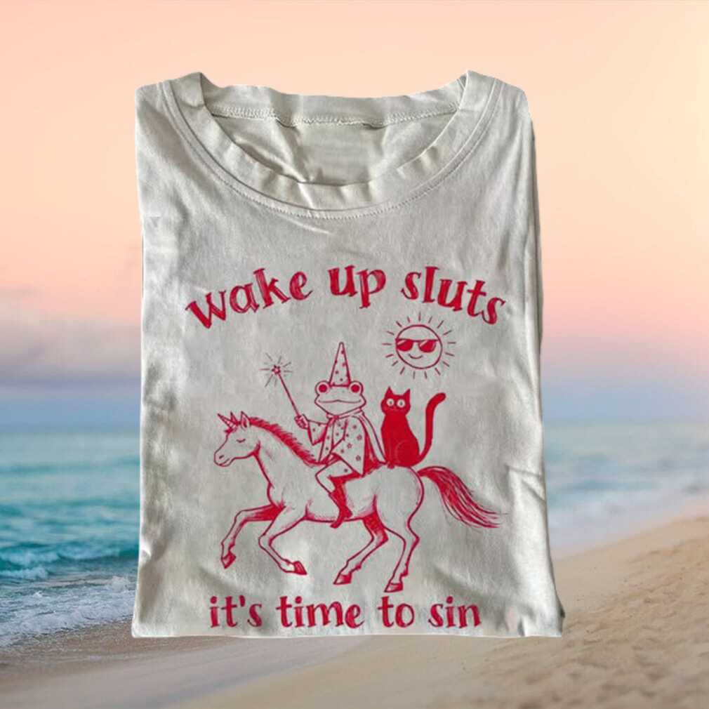 Frog Wizard Cat Riding Unicorn Funny Sarcastic Graphic T Shirt - Limotees LLC