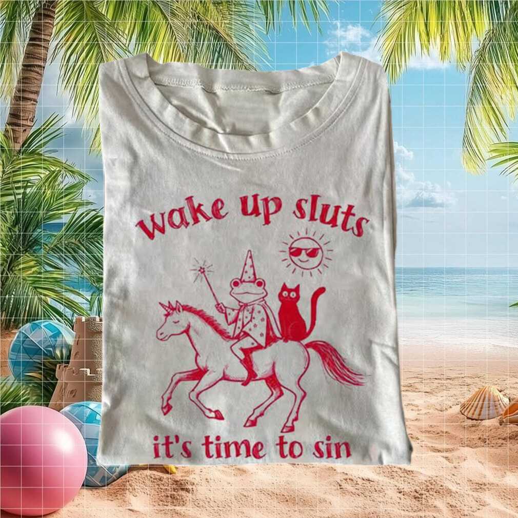 Frog Wizard Cat Riding Unicorn Funny Sarcastic Graphic T Shirt - Limotees LLC