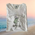 Frog Wizard On Scooter Off To Commit Tomfoolery Funny T Shirt - Limotees LLC