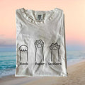 Funny Cat Paw Rock Paper Scissors Game T Shirt - Limotees LLC