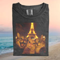 Funny Cats Selfie Paris Eiffel Tower Travel Graphic T Shirt