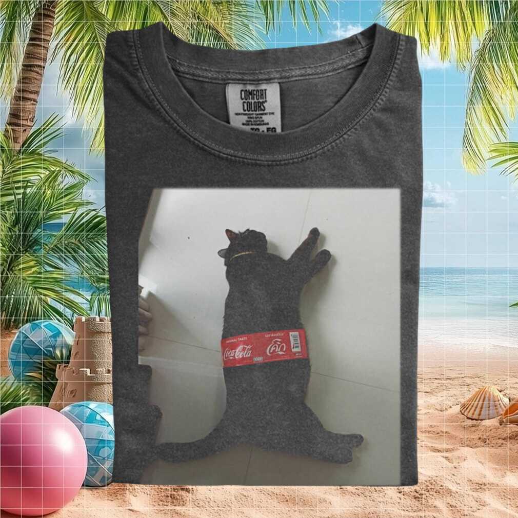 Funny Coca Cola Cat Soda Bottle Graphic T Shirt - Limotees LLC