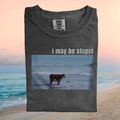 Funny Cow at the Beach Minimalist Meme Style Graphic Unisex T Shirt - Limotees LLC
