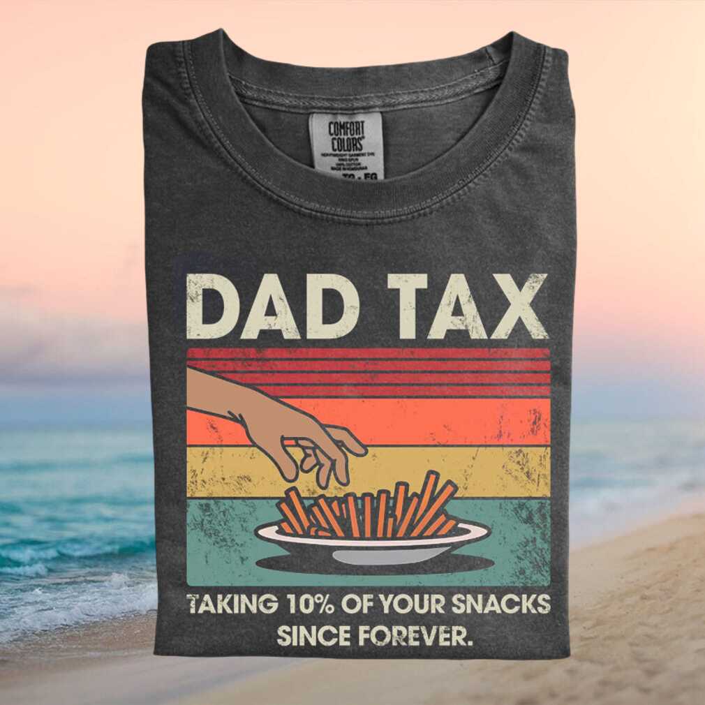 Funny Dad Tax Taking Snacks Retro Vintage Style Graphic T Shirt - Limotees LLC