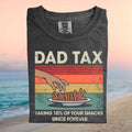 Funny Dad Tax Taking Snacks Retro Vintage Style Graphic T Shirt - Limotees LLC