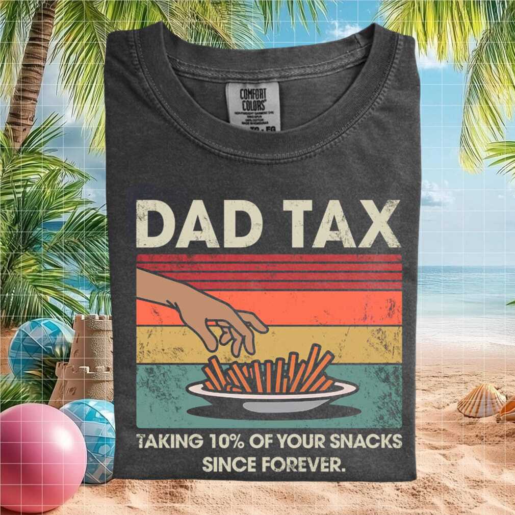 Funny Dad Tax Taking Snacks Retro Vintage Style Graphic T Shirt - Limotees LLC