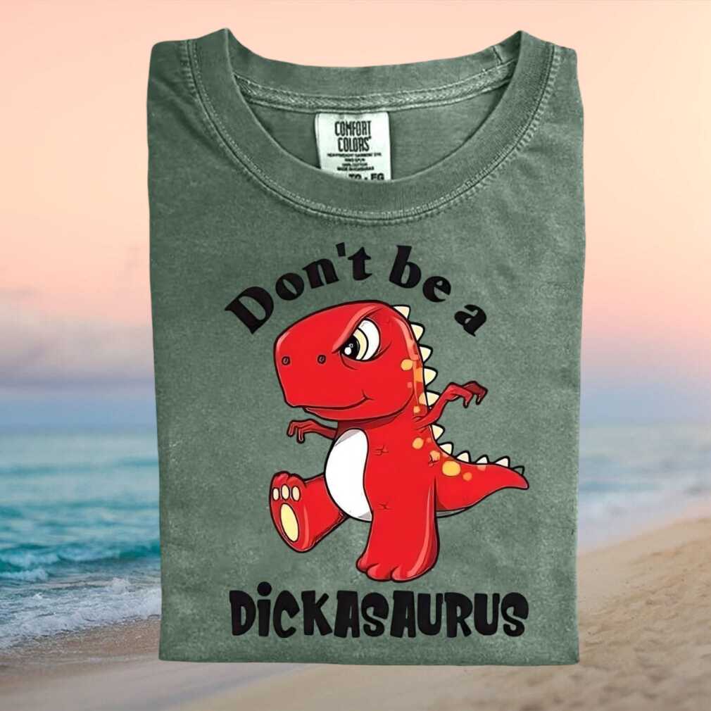 Funny Dickasaurus Rex Cute Red Dinosaur Humor Graphic T Shirt - Limotees LLC