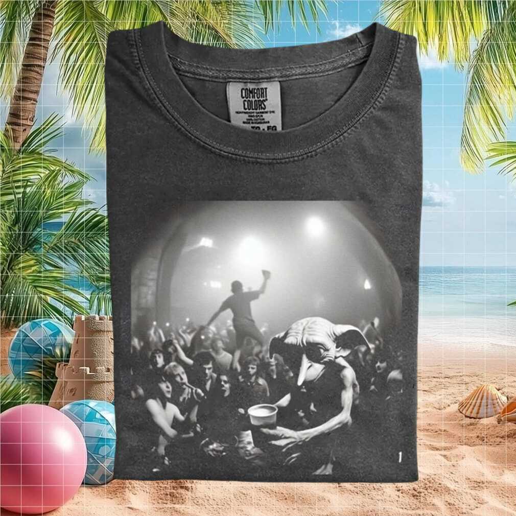 Funny Dobby Elf Party Drinking Scene Aesthetic Graphic T Shirt - Limotees LLC