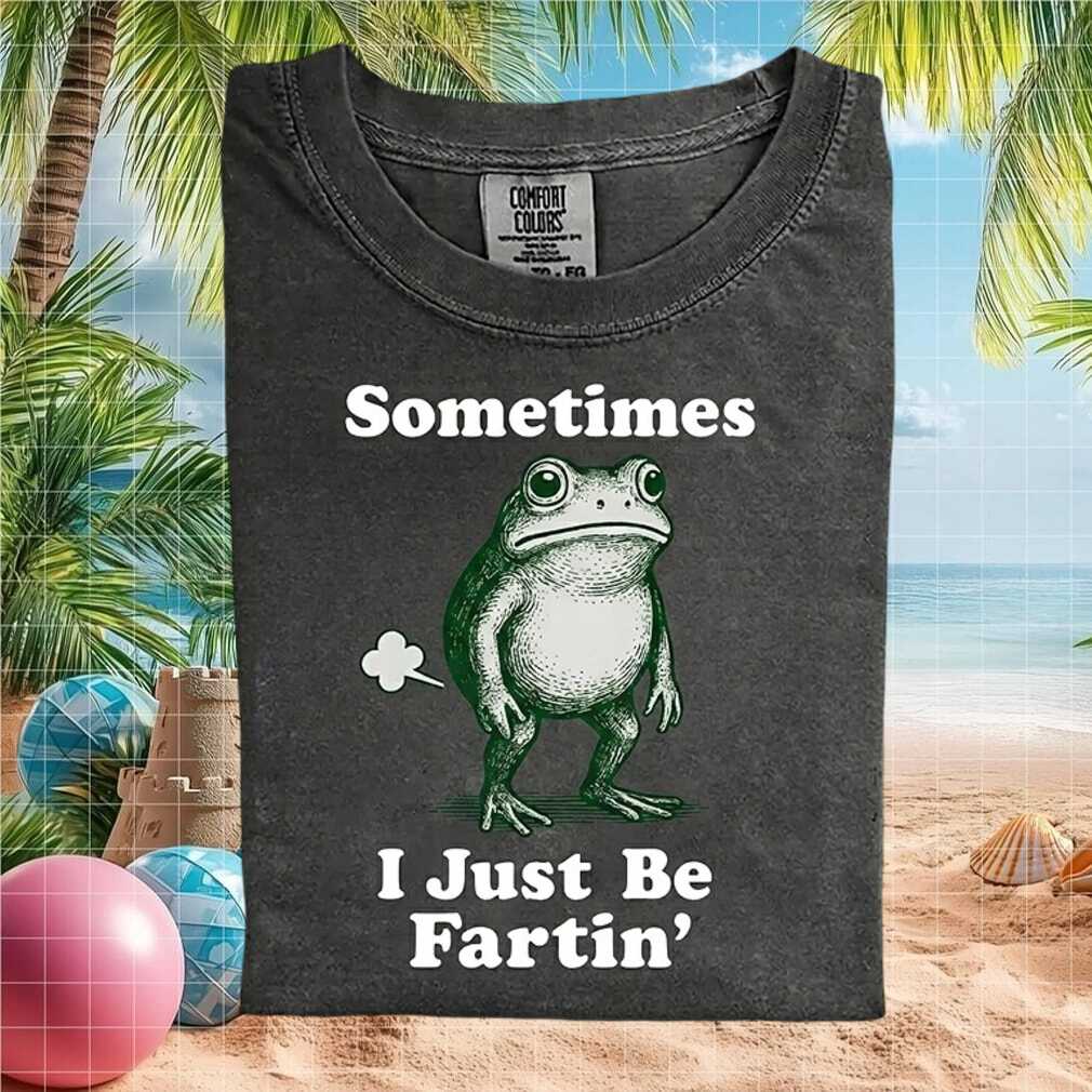 Funny Frog Sometimes I Just Be Fartin Retro Aesthetic Graphic Comfort T Shirt - Limotees LLC