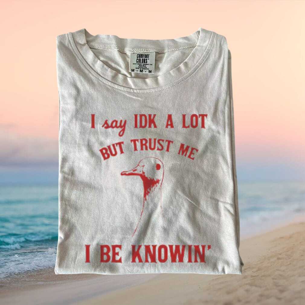 Funny Goose Saying Idk A Lot But Trust Me I Be Knowin T Shirt - Limotees LLC