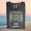 Funny Grumpy Cat Mugshot I Hate People Sarcastic T Shirt - Limotees LLC