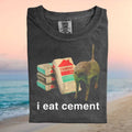 Funny I Eat Cement Cat Meme Construction Site Worker Graphic T Shirt - Limotees LLC
