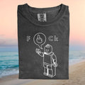 Funny Lego Man Graphic Rude Middle Finger Comfort Colors T Shirt - Limotees LLC
