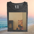 Funny Orange Cat Hugging Black Cat Comfort Aesthetic Graphic T Shirt - Limotees LLC