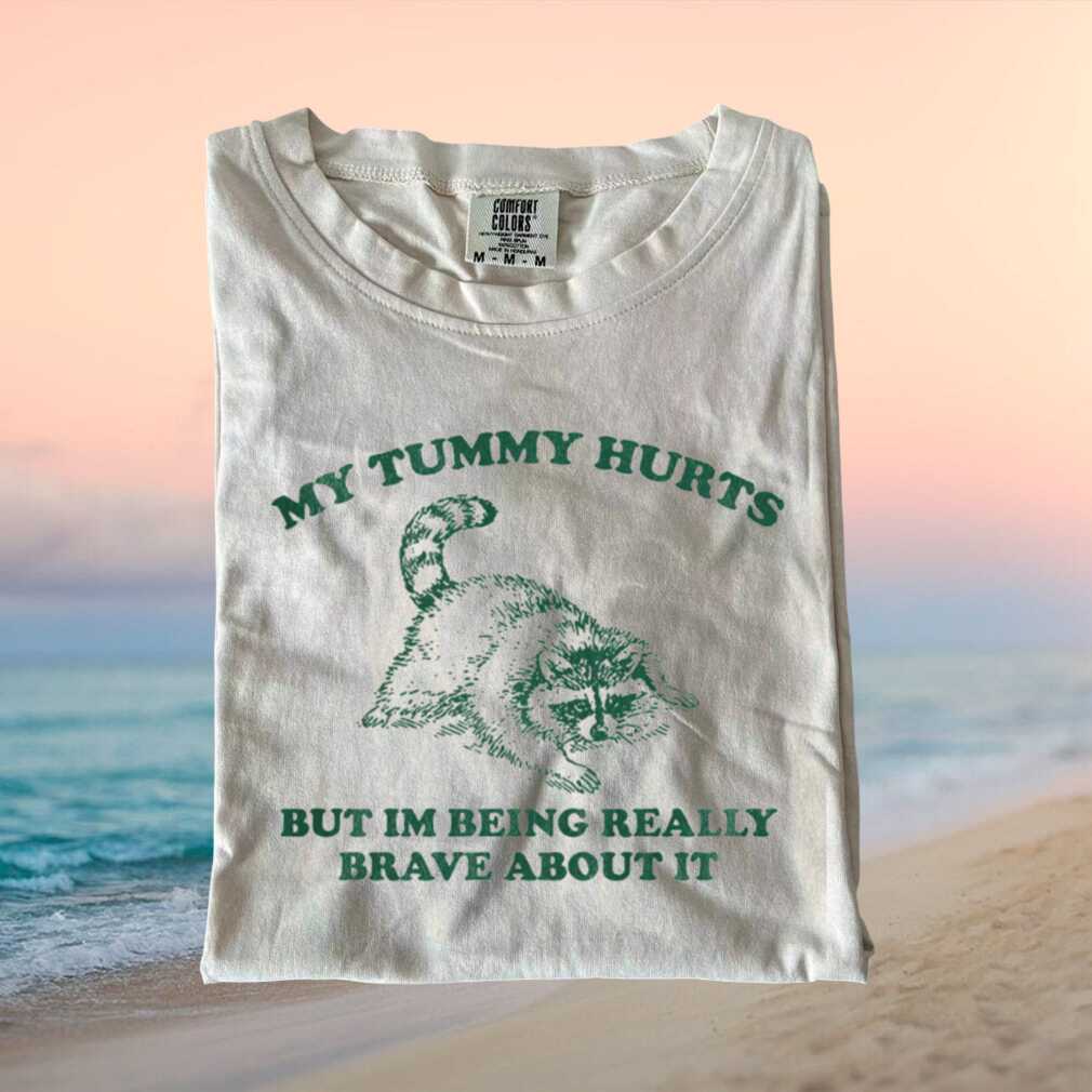 Funny Raccoon Tummy Hurts Cute Animal Comfort Colors Graphic T Shirt - Limotees LLC