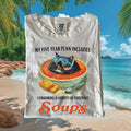 Funny Soup Loving Cat Snorkeling Five Year Plan T Shirt - Limotees LLC