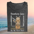 Funny Strawberry Jams But My Glock Dont Gangster Cat Meme T Shirt - Limotees LLC