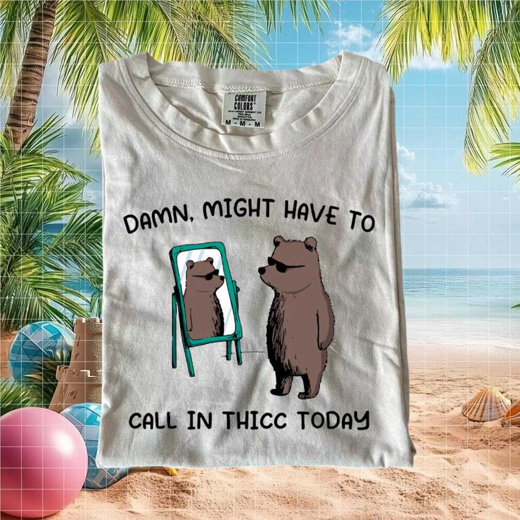 Funny Thicc Bear Mirror Reflection Aesthetic Retro Comfort Colors T Shirt - Limotees LLC