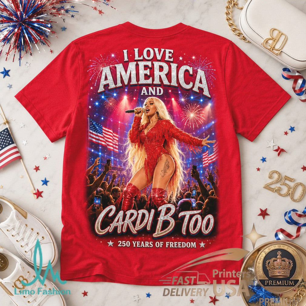 Cardi B Patriotic Concert 250 Years Of Freedom Pop Star Shirt - Limotees LLC