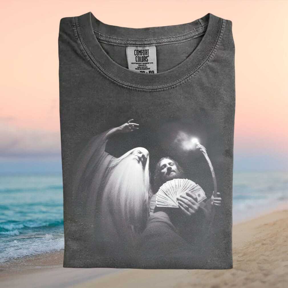Gandalf And Frodo Lord Of The Rings Money Flex T Shirt - Limotees LLC