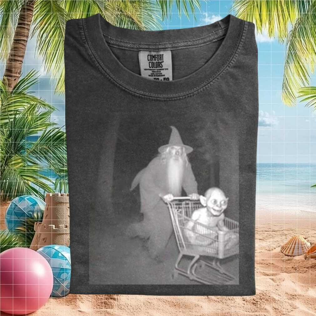 Gandalf And Gollum Shopping Cart Funny Lord Of The Rings T Shirt - Limotees LLC