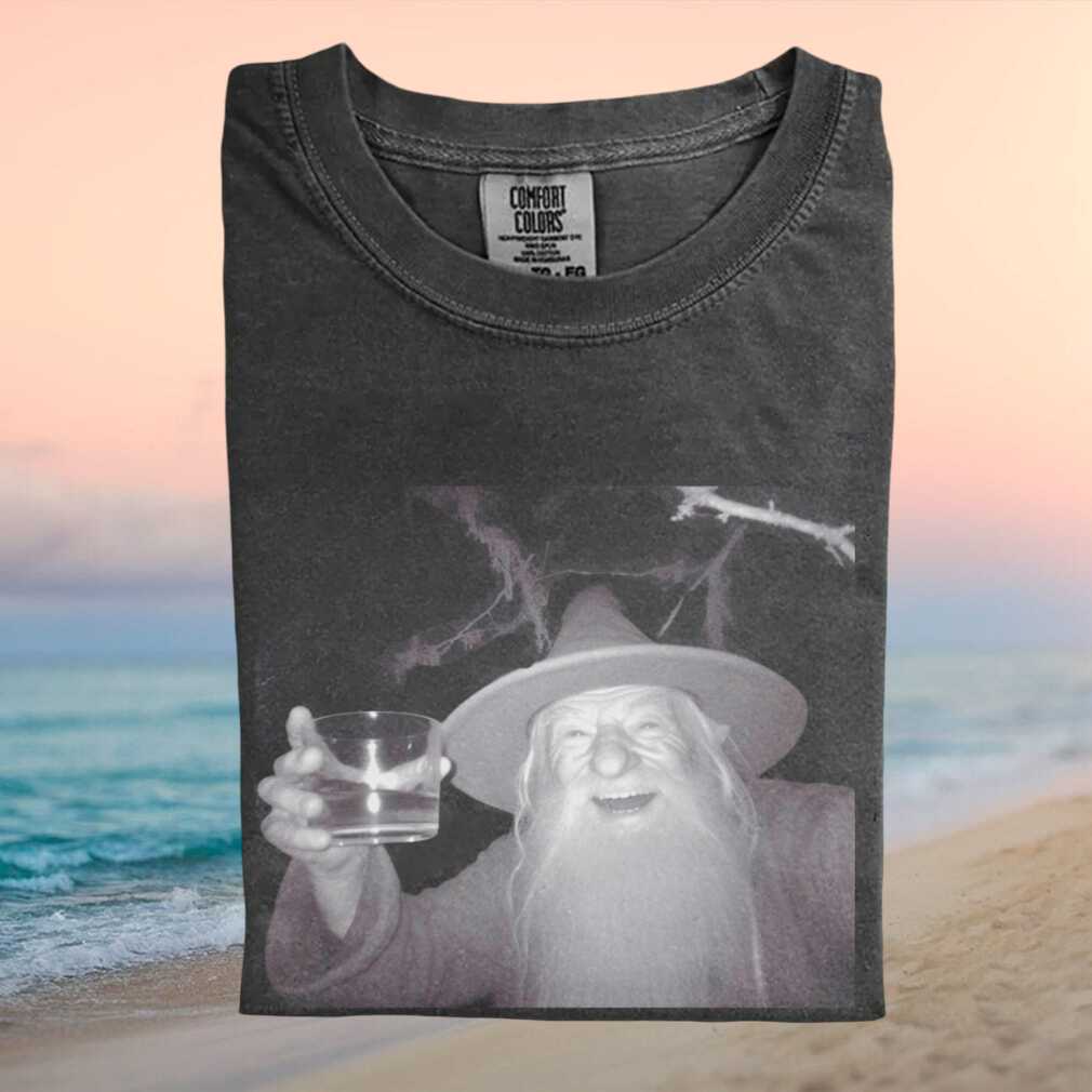 Gandalf Drinking Water Bottle Funny Meme Graphic T Shirt - Limotees LLC