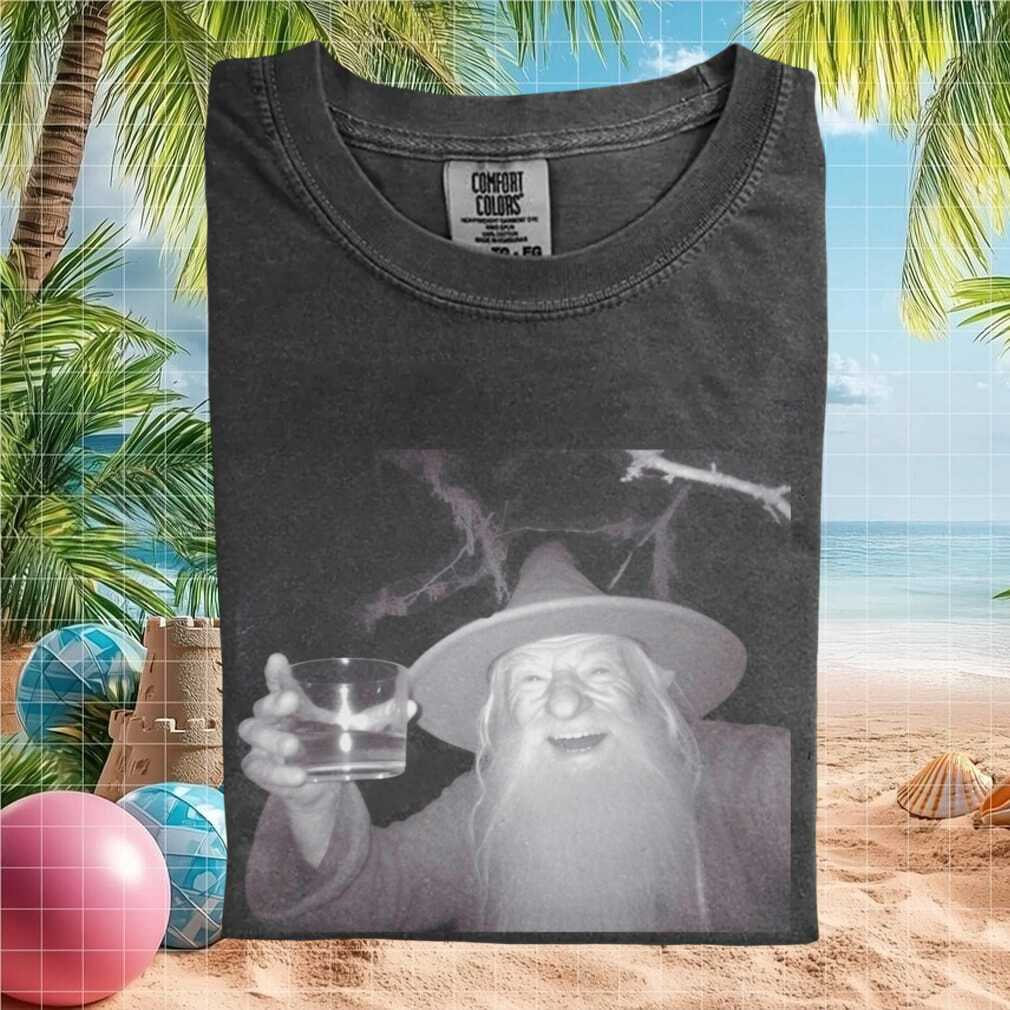 Gandalf Drinking Water Bottle Funny Meme Graphic T Shirt - Limotees LLC
