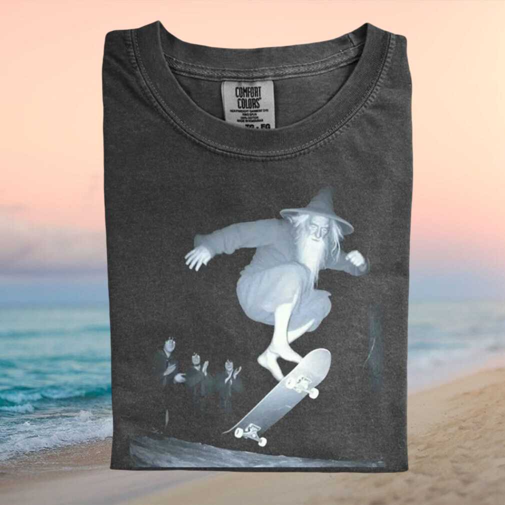 Gandalf Skateboard Trick Lord of the Rings Meme T Shirt - Limotees LLC