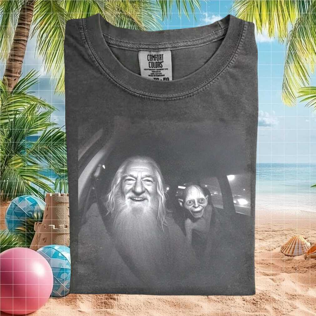 Gandalf and Gollum Road Trip Funny Meme Graphic T Shirt - Limotees LLC