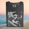 Gangster Dog Riding In Car Cool Sunglasses Streetwear Graphic T Shirt - Limotees LLC