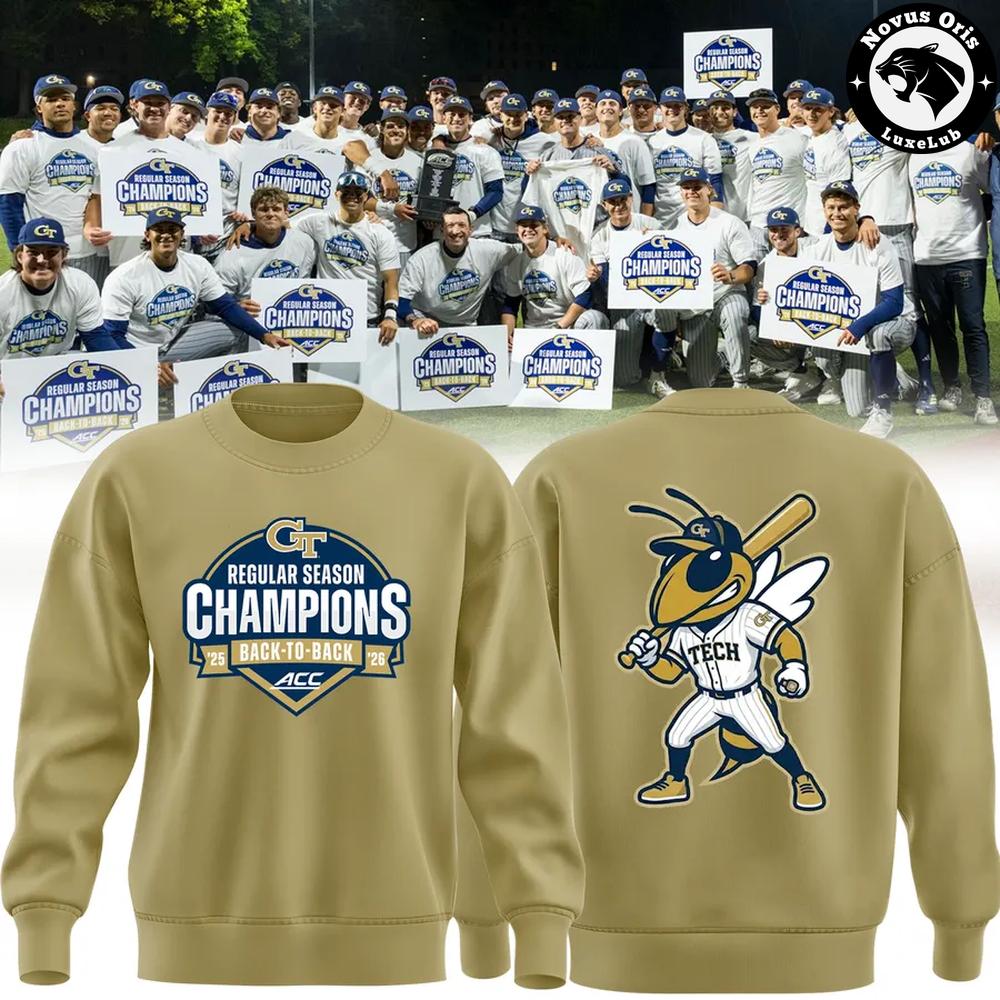 Georgia Tech 2026 ACC Champions Back-to-Back Crewneck Sweatshirt