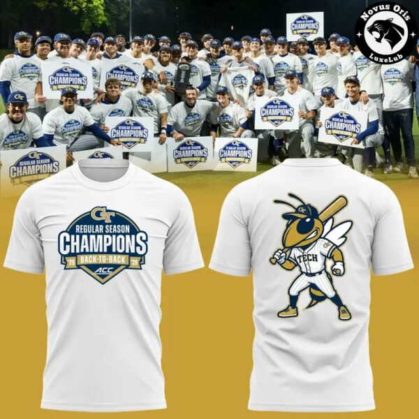 Georgia Tech Baseball Back-to-Back ACC Champions T-Shirt