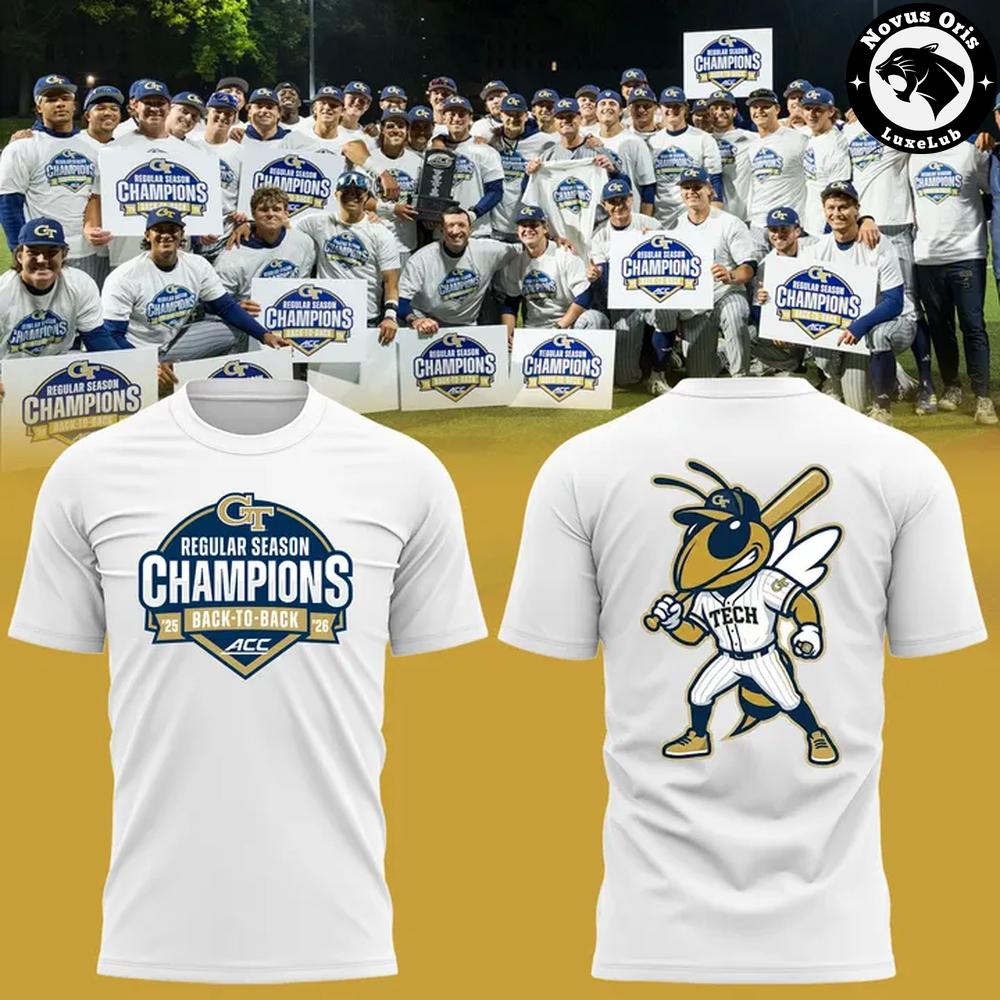 Georgia Tech Baseball Back-to-Back ACC Champions T-Shirt