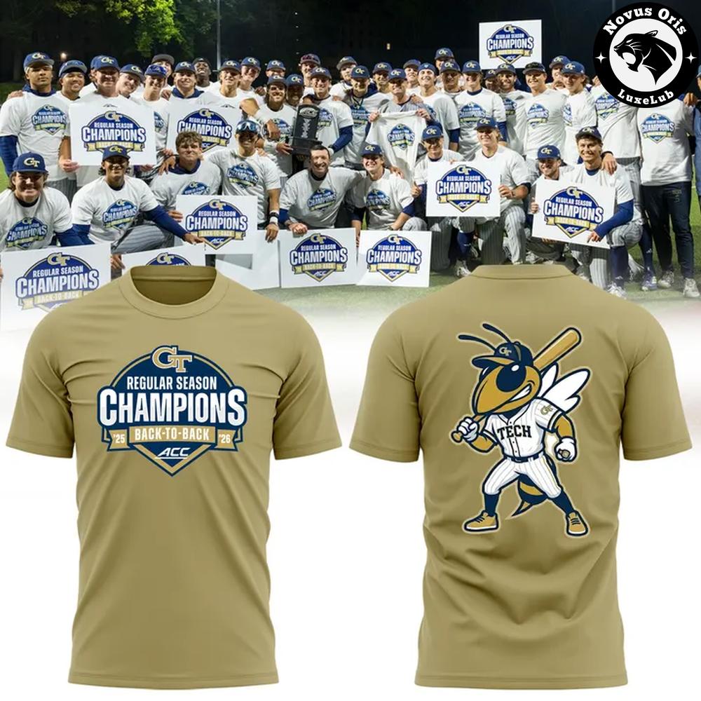 Georgia Tech Baseball Back-to-Back ACC Champions T-Shirt