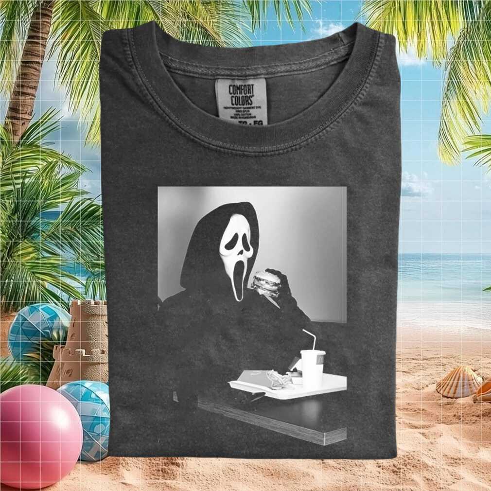 Ghost Face Horror Movie Fast Food Meal Graphic T Shirt - Limotees LLC