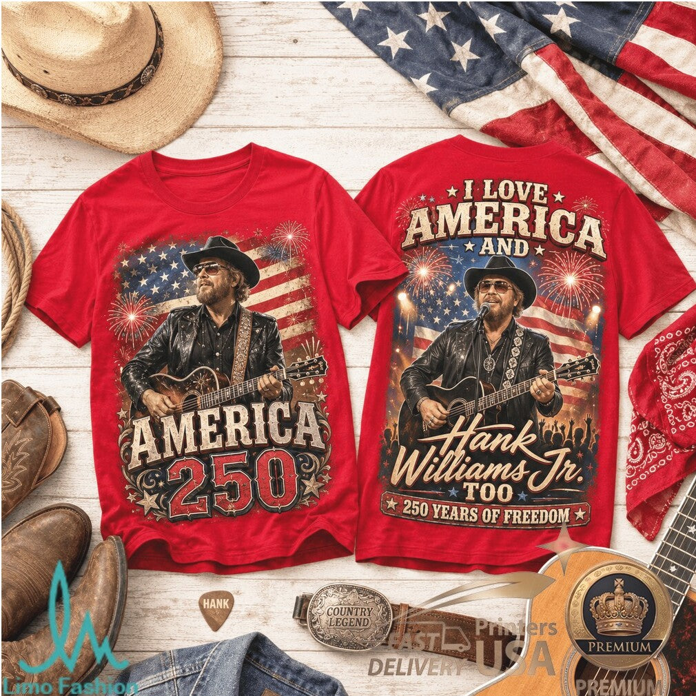 Hank Williams Jr America 250 Years of Freedom Country Music Shirt - Limotees LLC