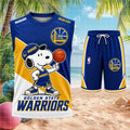 Golden State Warriors Snoopy Mascot Basketball Shorts Shirt