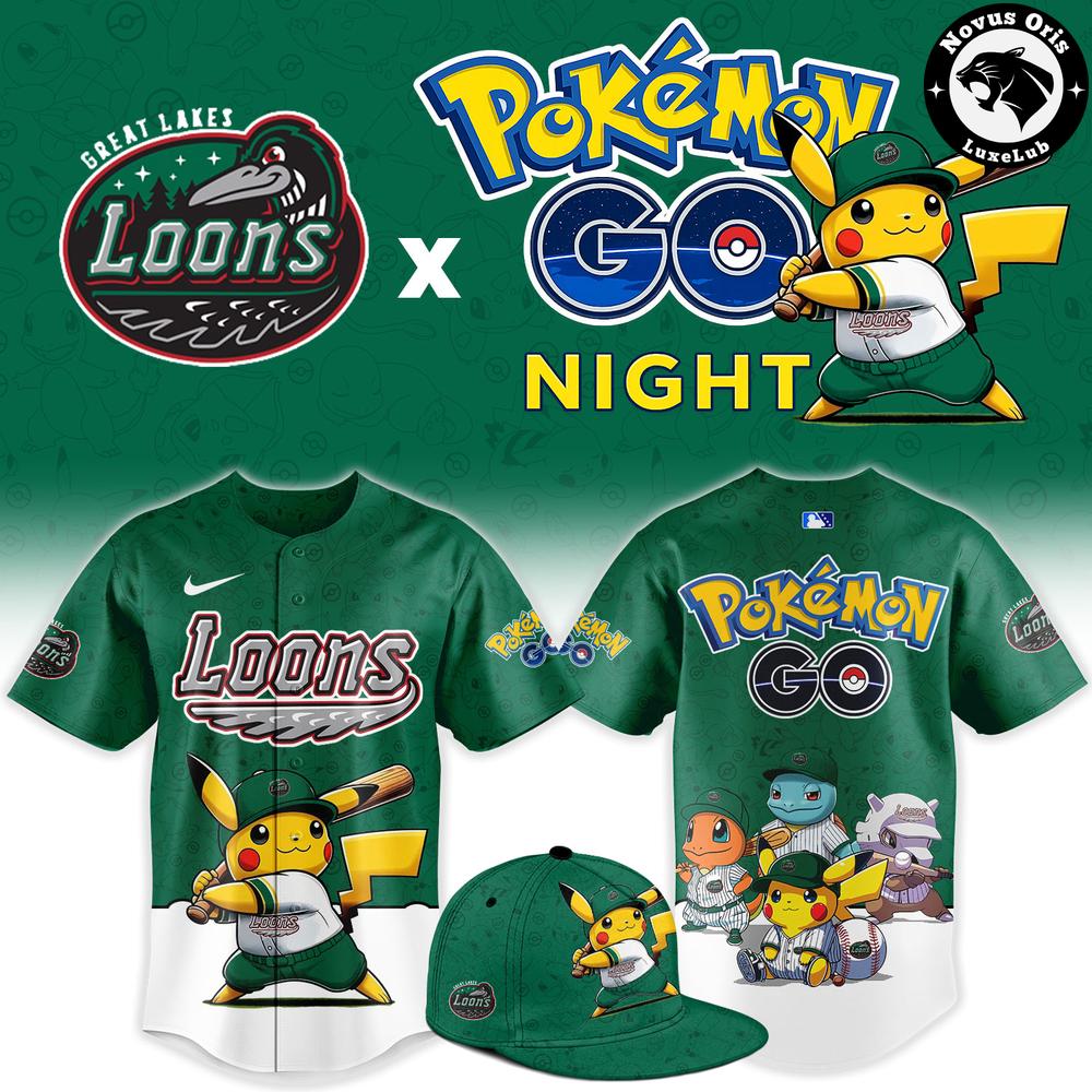 Great Lakes Loons x Pokemon GO Night 2026 Limited Edition Baseball Jersey