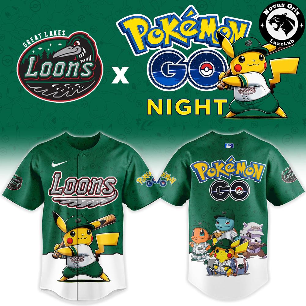 Great Lakes Loons x Pokemon GO Night 2026 Limited Edition Baseball Jersey