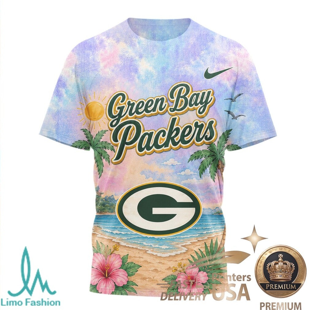 Green Bay Packers Beach Parrot Tropical Summer T Shirt - Limotees LLC