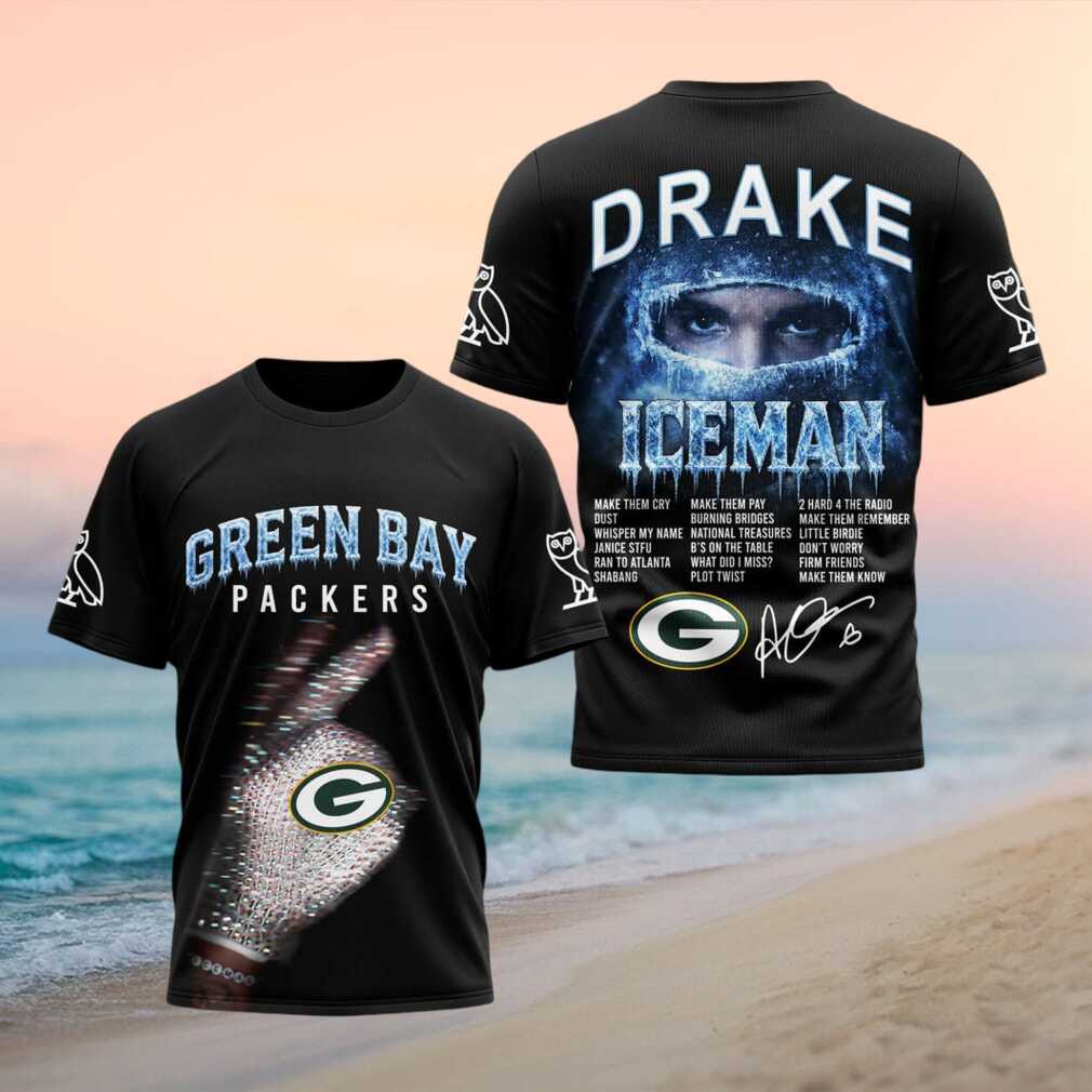 Green Bay Packers Drake Iceman Rap Tee Hip Hop Graphic Shirt